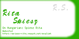 rita spiesz business card